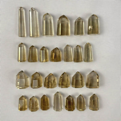 Mini Citrine Tower - 250g Lot from Amezoni Crystals, front view