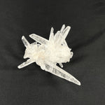 Side view of Clear Quartz Point - Raw Laser Cluster showing natural crystal details
