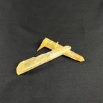 Tangerine Quartz Point - Unpolished Tangerine Laser Point from Amezoni Crystals, front view