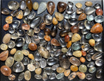 Rutile Quartz Cabochon - High Quality Colorful Rutilated Cabochons Lot from Amezoni Crystals, front view