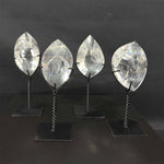 Lemurian Quartz Display Piece - High Quality Faceted Lemurian with Stand from Amezoni Crystals, front view