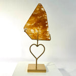 High Quality Golden Healer Free Form With Stand from Amezoni Crystals, front view