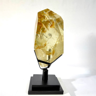 High Quality Natural Citrine Free Form and Golden Healer With Spinning Stand from Amezoni Crystals, front view