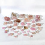 Close-up of High Quality Pink Canga Lot (Crystallized Rose Quartz) with visible color and formation