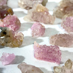 High Quality Pink Canga Lot (Crystallized Rose Quartz) from Amezoni Crystals, front view