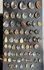 Rutile Quartz Cabochon - High Quality Rutilated Cabochons Lot shown for scale and natural variation