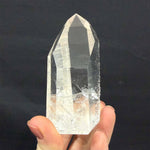 Side view of Lemurian Quartz Tower - Lemurian Towers Semi Polished Lot showing natural crystal details