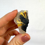 Close-up of Rutile Quartz Lot - Novo Horizonte Golden Rutile 100% Natural Lot with visible color and formation