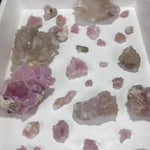 Pink Canga Collections product video showing Rose Quartz Raw Crystal - Pink Canga Collections in bulk from Amezoni Brazil.