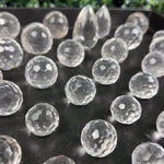 High Quality Faceted Lemurian Wholesale product video showing Lemurian Quartz Sphere - High Quality Faceted Lemurian Wholesale in bulk from Amezoni.