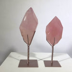 Rose Quartz Free Form w/ Stand product video showing Brazilian Rose Quartz Free Form with Stand wholesale.