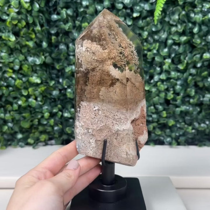 High Quality Garden Quartz Point with Stand