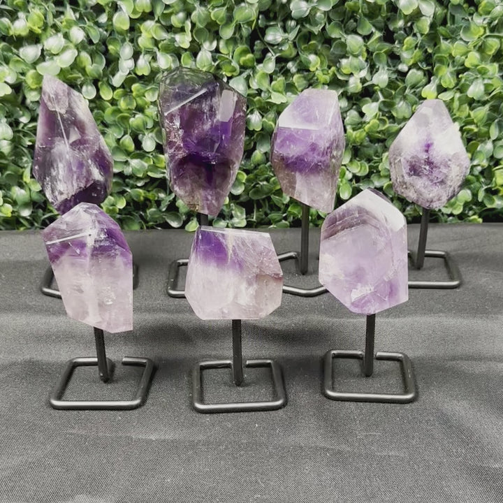 Free Form Amethyst In Stand - 7PCS Lot