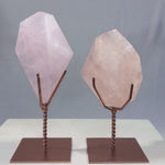 Rose Quartz Free Form With Stand Set
