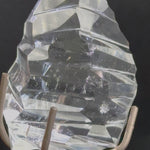 High Quality Blue Needle Faceted Lemurian With Stand
