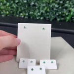 Emerald Earrings 925 Silver product video showing Brazilian Emerald Earrings 925 Silver Lot wholesale.