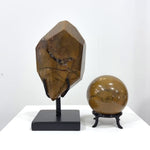 Jasper Free Form With Stand and Sphere product video showing crystal details, shape, color, and finish.