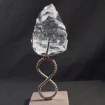 High Quality Blue Needle Faceted Lemurian With Stand