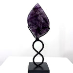 Trapiche Amethyst Slice With Stand product video showing crystal details, shape, color, and finish, view 4.