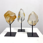 High Quality Golden Healer Free Form With Stand product video showing crystal details, shape, color, and finish.