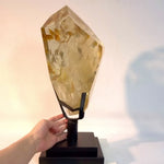 High Quality Natural Citrine Free Form and Golden Healer With Spinning Stand product video showing High Quality Natural Citrine Free Form and Golden Healer With Spinning from.