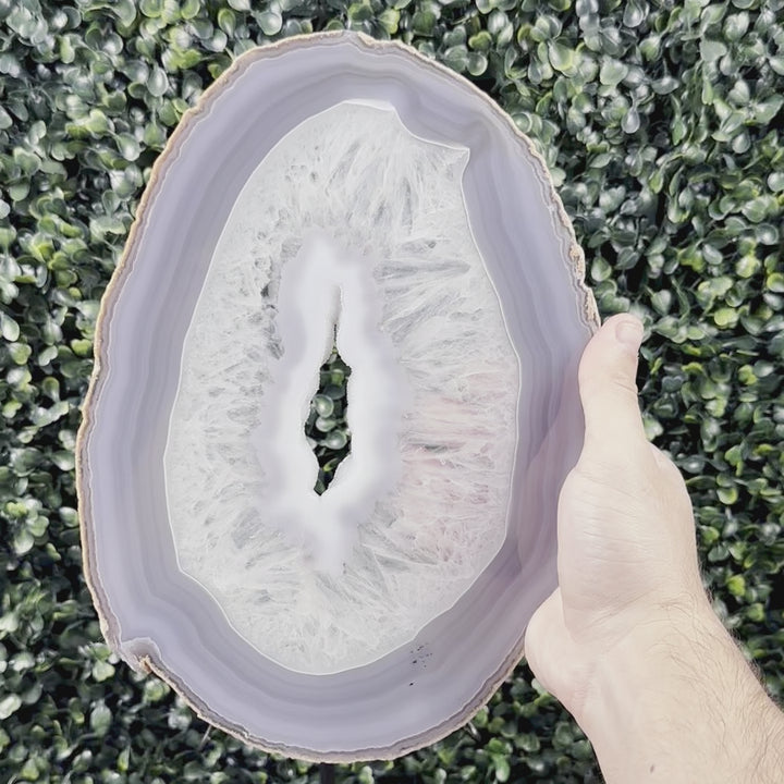 Agate Slabs In Stand