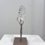 Faceted Lemurian Free Form With Stand product video showing crystal details, shape, color, and finish.