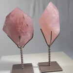 Rose Quartz Free Form With Stand Set