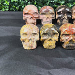 Jasper Carving Skull - 8 PCS product video showing Brazilian Jasper Carving Skull - 8 PCS wholesale.